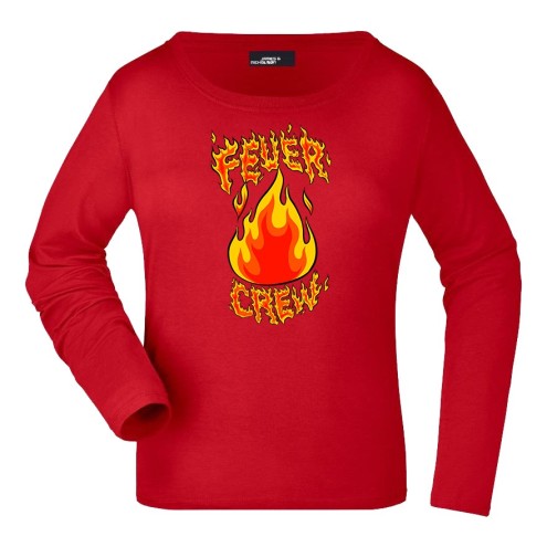 Feuer CREW Baumwoll Langarm Shirt women