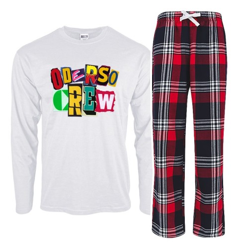 OderSo CREW Pyjama long pour enfants à carreaux