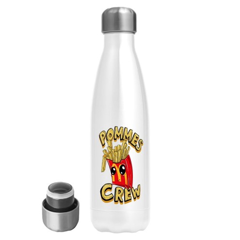 Pommes CREW Edelstahl Trinkflasche 500ml